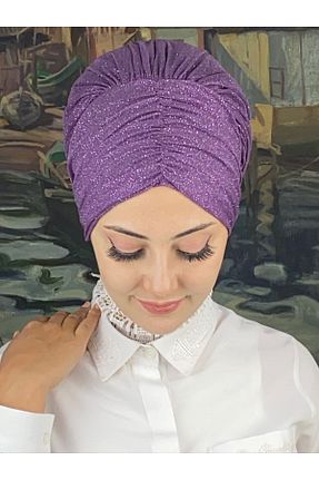 روسری بنفش شیفون BUTİKAMBAR - کد 870500339