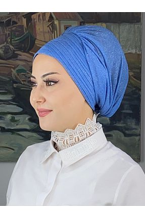 روسری آبی شیفون BUTİKAMBAR - کد 870501677