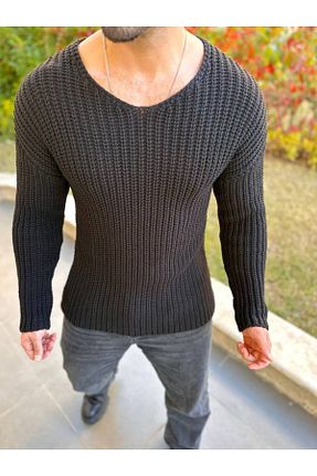 پلیور مشکی مردانه ساده elkumoda - کد 870504816