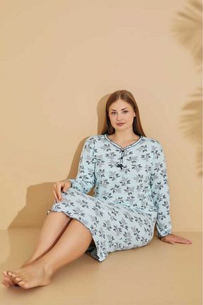 لباس شب سایز بزرگ آبی زنانه Mix LİLA İÇ GİYİM - کد 871029626
