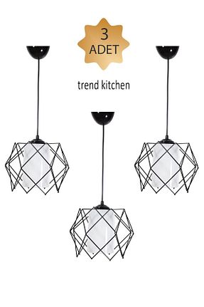 لوستر مشکی فلزی Trend Kitchen - کد 283569796