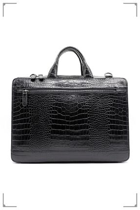 کیف لپ تاپ و مدارک مشکی زنانه چرم خالص Derimo Leather - کد 870507513