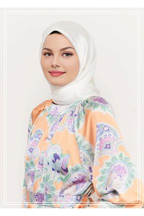 روسری سفید شیفون Lerra - کد 870507457