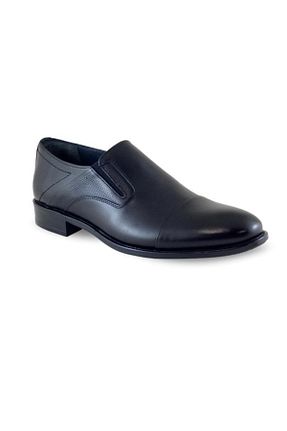 کفش کلاسیک مشکی مردانه چرم خالص HİSAŞ - کد 870533722