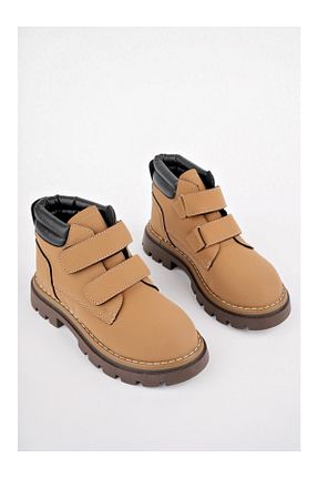 بوت / نیم بوت قهوه ای بچه گانه چرم مصنوعی MİYA - کد 870533575