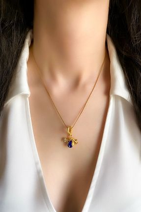 گردنبند استیل ( فولاد ) طلائی زنانه استیل (فولاد) DEMOKAN - کد 870521371