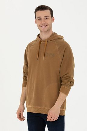 سوئیشرت قهوه ای مردانه ساده U.S. Polo Assn. - کد 834787467