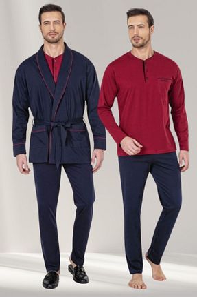ست لباس راحتی سرمه ای مردانه ساده Pierre Cardin - کد 870524975