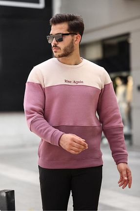 سوئیشرت صورتی مردانه نوشته / شعار Miron - کد 852182675