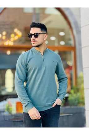 سوئیشرت خاکی مردانه ساده Miron - کد 781707688