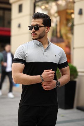 پولوشرت مشکی مردانه پنبه پلی استر Miron - کد 809726060