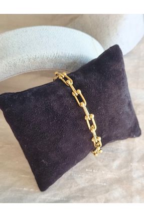 دستبند استیل (فولاد) طلائی زنانه استیل (فولاد) Brassito - کد 870742622
