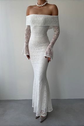 لباس سفید زنانه بافتنی bayansepeti - کد 870552510