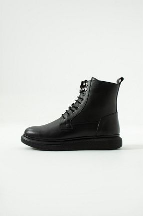بوت / نیم بوت قهوه ای مردانه چرم خالص King Shoes - کد 870594918