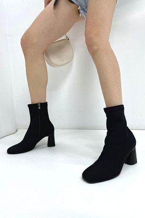 بوت / نیم بوت مشکی زنانه پارچه ای inizio - کد 845397792