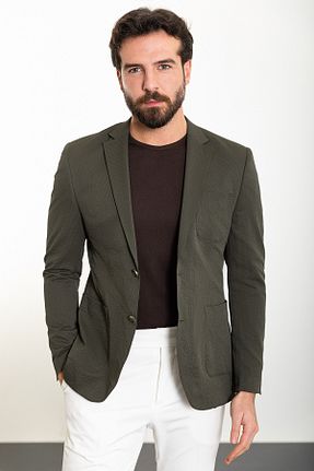 کت خاکی مردانه اسلیم فیت Mcr - کد 813894937
