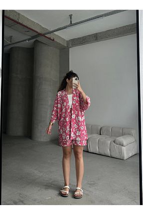 ست بالاتنه و پائین تنه صورتی زنانه بافتنی Pullaps - کد 870608157