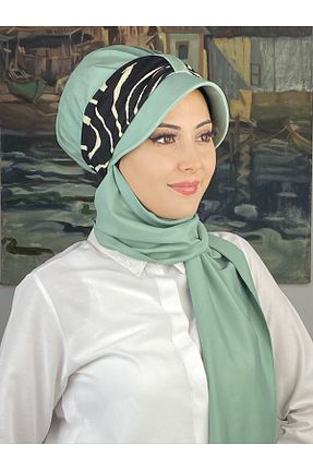روسری سبز پنبه پلی استر BUTİKAMBAR - کد 870647445