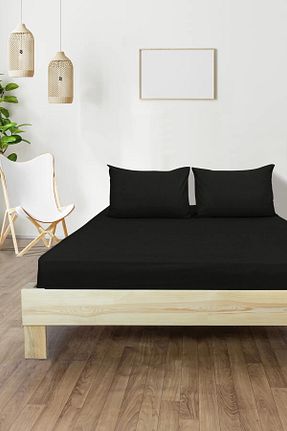 ست ملحفه دونفره مشکی پنبه ای Shopyteks - کد 870657608