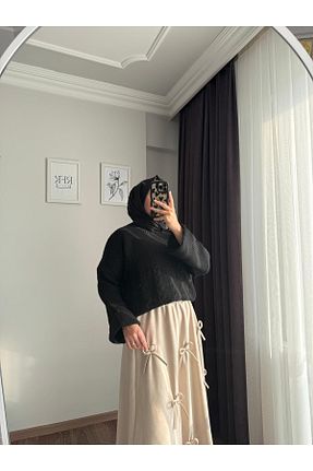 پلیور مشکی زنانه Saç Örgü RFK Butik - کد 865901661