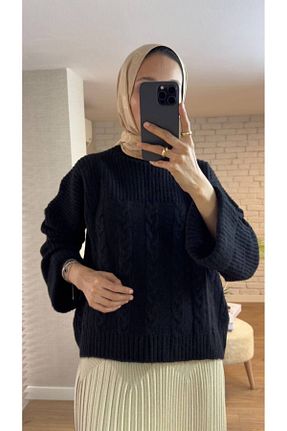 پلیور مشکی زنانه Saç Örgü RFK Butik - کد 865901661