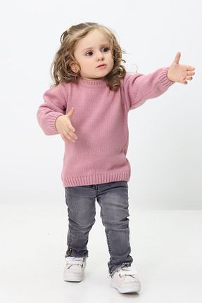 پلیور صورتی بچه گانه ساده Cloudy Kids - کد 871084121