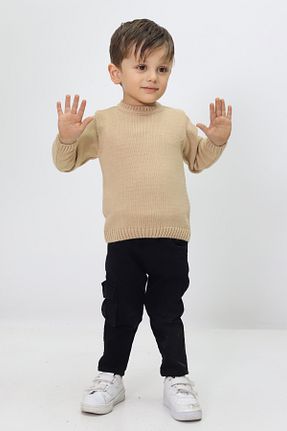 پلیور بژ بچه گانه ساده Cloudy Kids - کد 871083834
