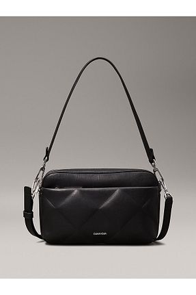کیف دوشی مشکی زنانه چرم خالص Calvin Klein - کد 870815781