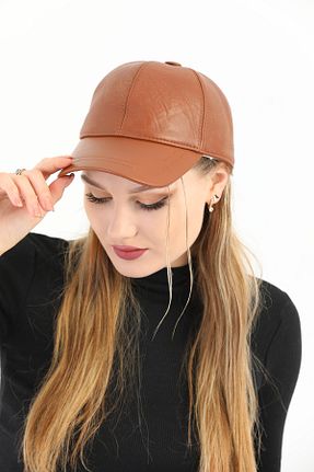 کلاه قهوه ای زنانه چرم خالص Ritagarcia - کد 172488182