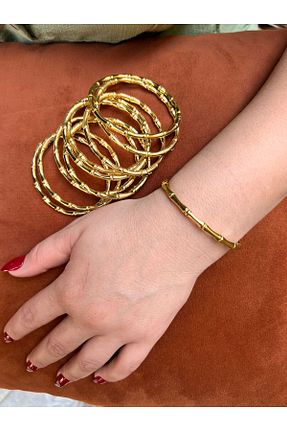 دستبند استیل (فولاد) طلائی زنانه استیل (فولاد) Seher - کد 844897804