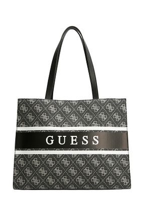 کیف دوشی طوسی زنانه پلی اورتان Guess - کد 151376588