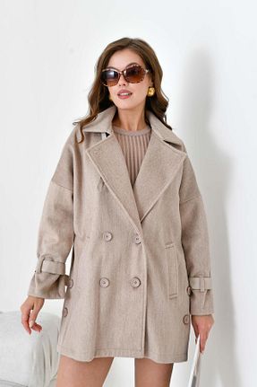 پالتو پشمی بژ زنانه رگولار FTZ WOMEN - کد 870821237