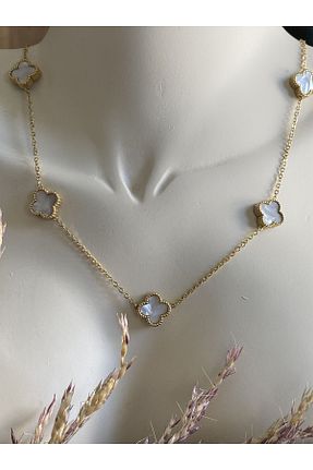 گردنبند استیل ( فولاد ) طلائی زنانه استیل ضد زنگ Genel Markalar - کد 870836603