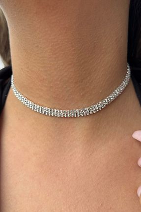 گردنبند جواهر طوسی زنانه زیرکن Takıştır - کد 870833814