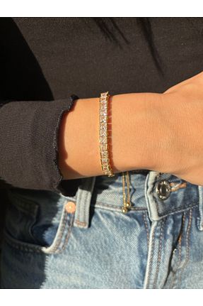 دستبند استیل (فولاد) طلائی زنانه استیل (فولاد) Elif Jewel - کد 866334715