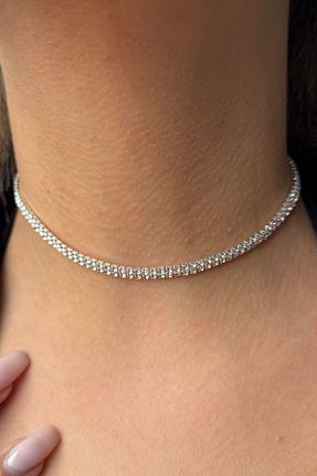 گردنبند جواهر طوسی زنانه زیرکن Takıştır - کد 870833266