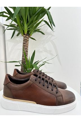 کفش کژوال قهوه ای مردانه چرم خالص Klay Shoes - کد 870926178