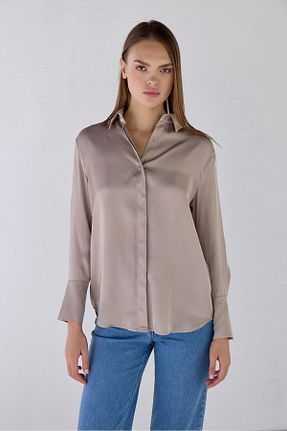 پیراهن قهوه ای زنانه رگولار Masha Kate - کد 870858659