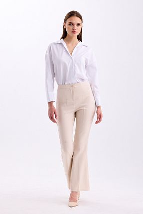 شلوار بژ زنانه مخلوط پلی استر PASTELASTORE - کد 834879128
