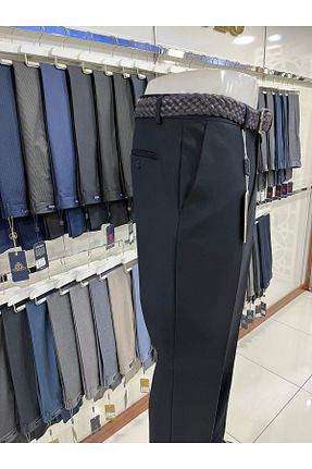 شلوار پارچه ای سرمه ای مردانه فاق نرمال Torero - کد 870854588