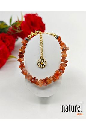 دستبند جواهر خاکی زنانه سنگ طبیعی Naturel Tılsım - کد 735712308