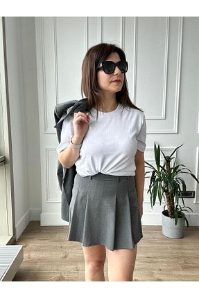 ست بالاتنه و پائین تنه طوسی زنانه بافتنی Arzu Emiroğlu - کد 816624381