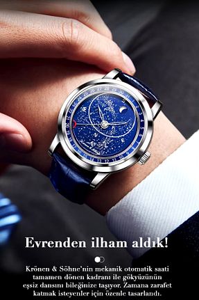 ساعت مچی سرمه ای مردانه 43 میلی متر Kronen & Söhne - کد 871190876