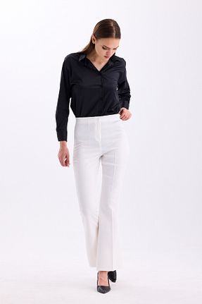 شلوار سفید زنانه مخلوط پلی استر PASTELASTORE - کد 834879137