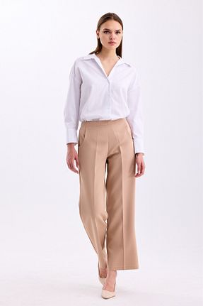 شلوار بژ زنانه مخلوط پلی استر PASTELASTORE - کد 834711032
