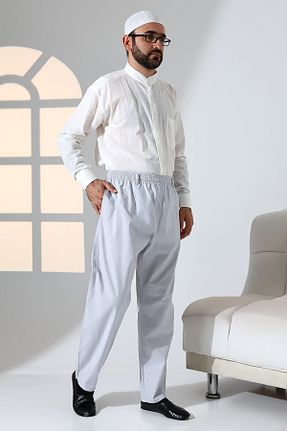شلوار طوسی مردانه کتان ihvanonline - کد 870874349