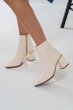 بوت / نیم بوت بژ زنانه چرم مصنوعی ESPADRİN - کد 870872667