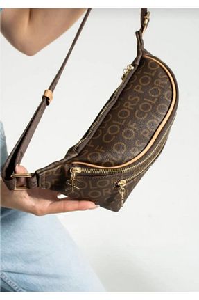 کیف دوشی قهوه ای زنانه چرم مصنوعی eflanmoda - کد 870884165