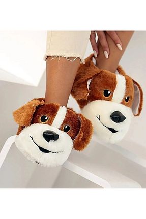 بوت خانگی بژ زنانه پارچه ای Genel Markalar - کد 870904480