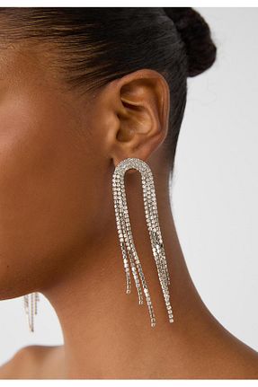گوشواره جواهر بژ زیرکن mos&more - کد 867403329